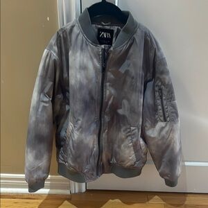 ZARA Gray Bomber Jacket